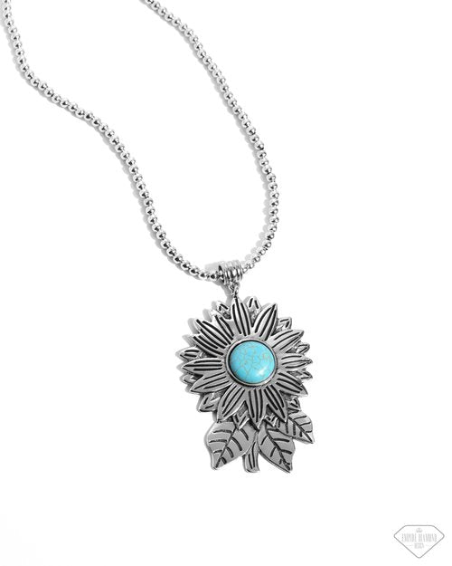 Sunflower Solstice - Blue Necklace