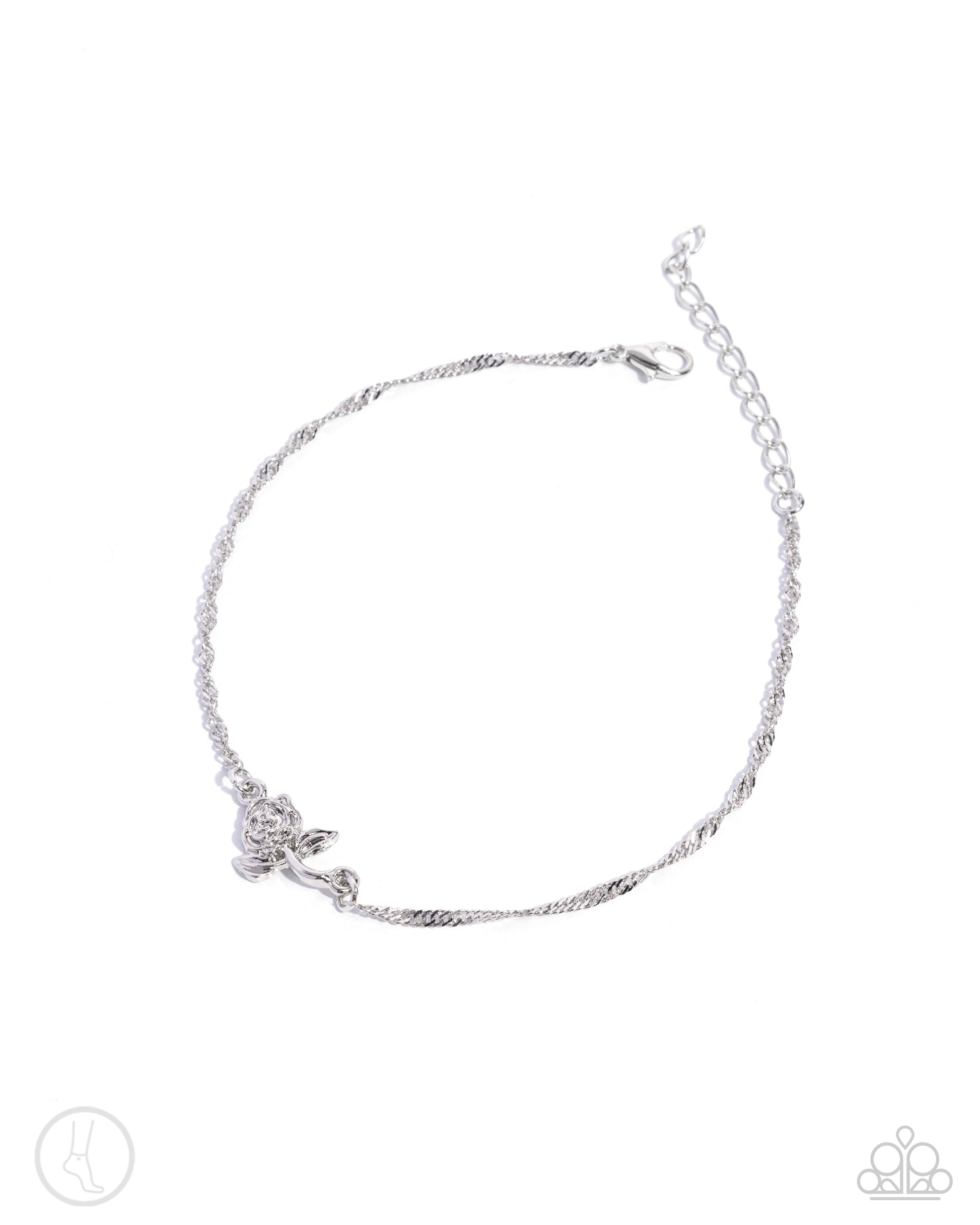 Paparazzi Rose Review - Silver Anklet