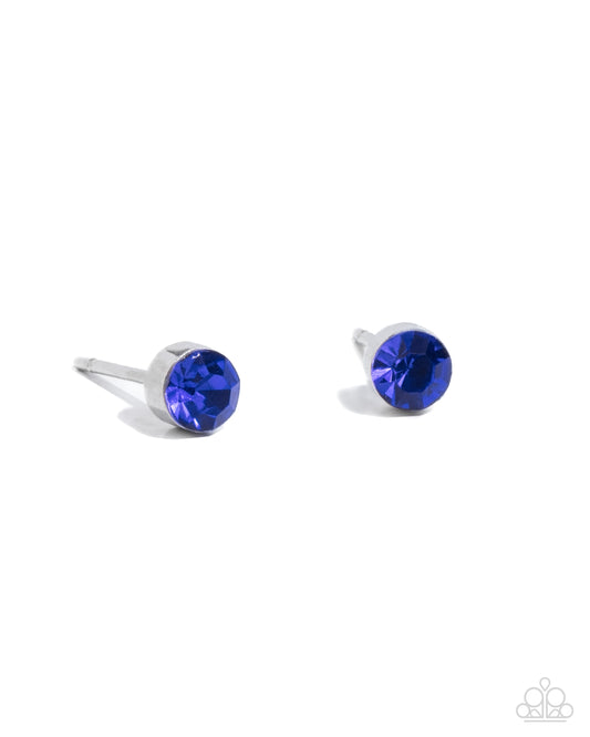 Logical Light - Blue Stud Earrings