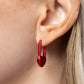 Pampered Padlock - Red Earrings