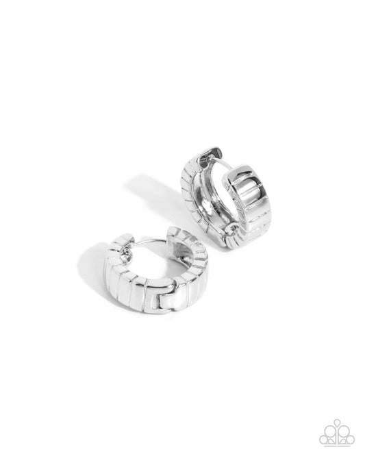 BOLD Up! - Silver Hoop Earrings