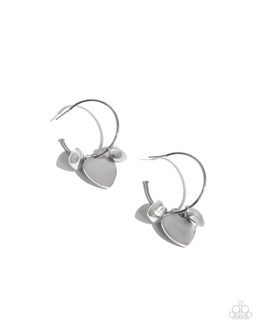 Casually Crushing - Silver Hoop Earrings