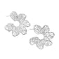 Floral Fame - Silver Hoop Earrings