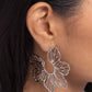 Floral Fame - Silver Hoop Earrings