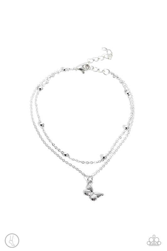 Fly Me To The Beach - Silver Anklet