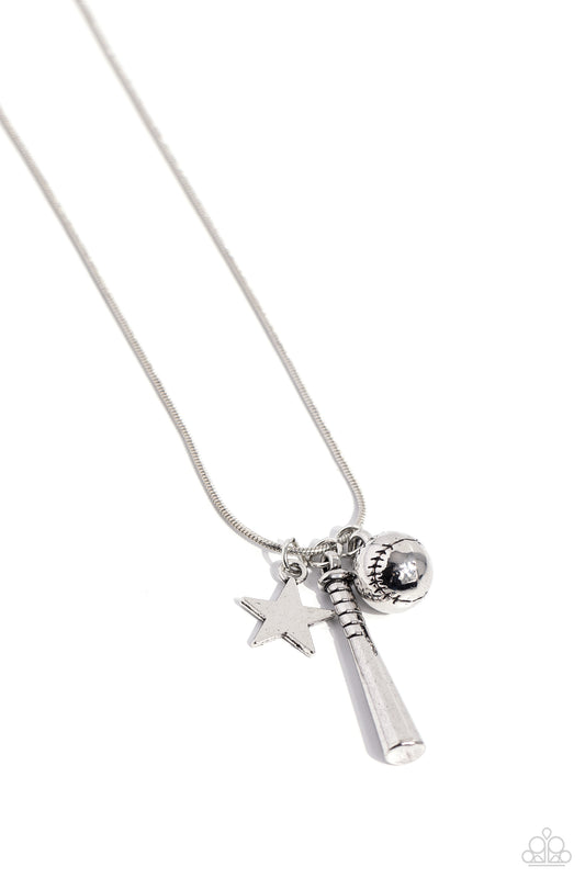 Hey Batter Batter! - Silver Necklace