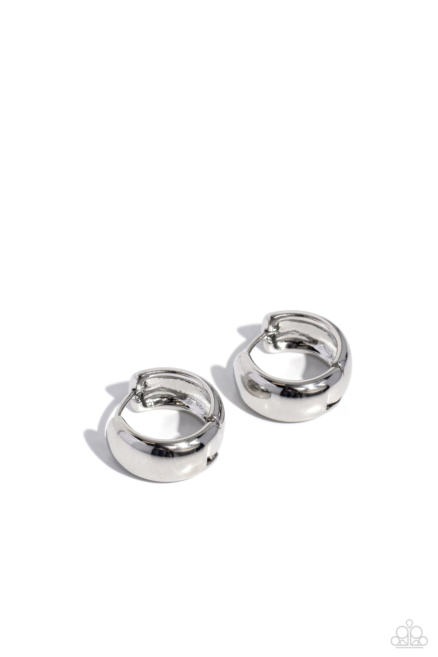 Hinged Halftime - Silver Hoop Earrings