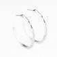 Danger Zone - Silver Hoop Earring