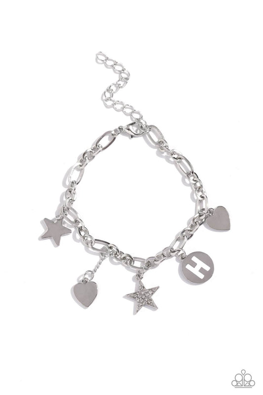 Legacy Letters - White - H Bracelet