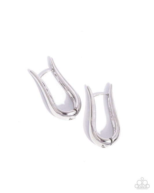 Malibu On My Mind - Silver Hoop Earrings