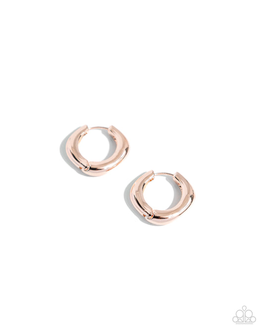 Monochromatic Makeover - Rose Gold Hoops