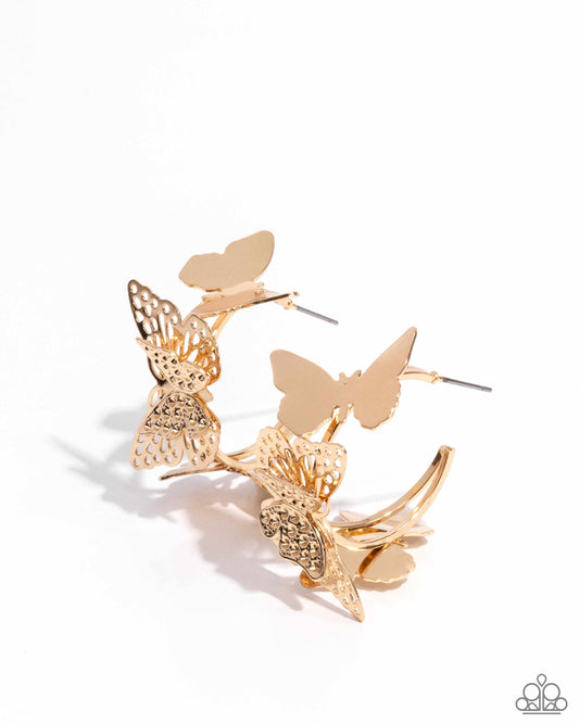 No WINGS Attached - Gold Hoop Earrings