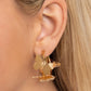 No WINGS Attached - Gold Hoop Earrings