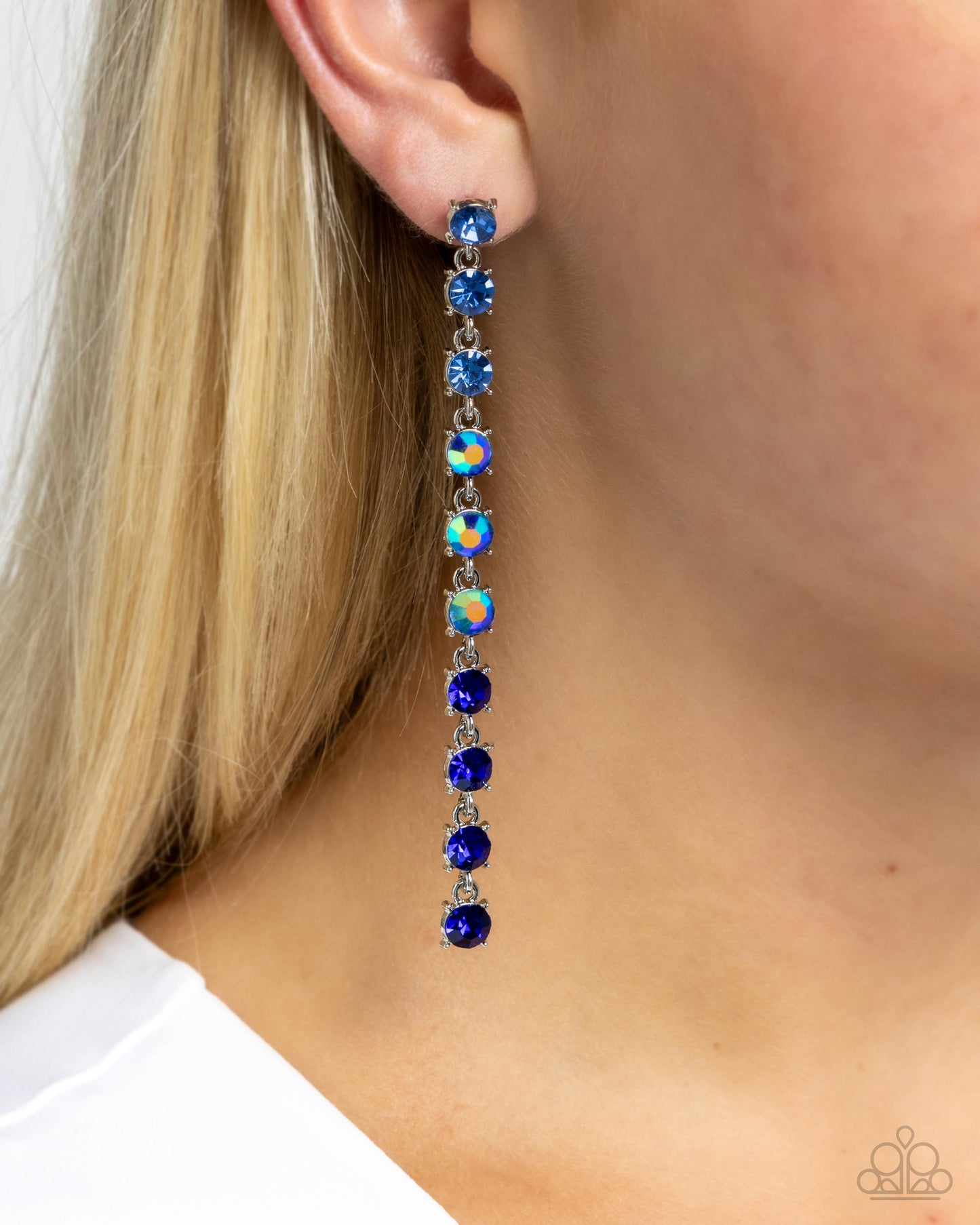 Opulent Ombré Blue Earrings