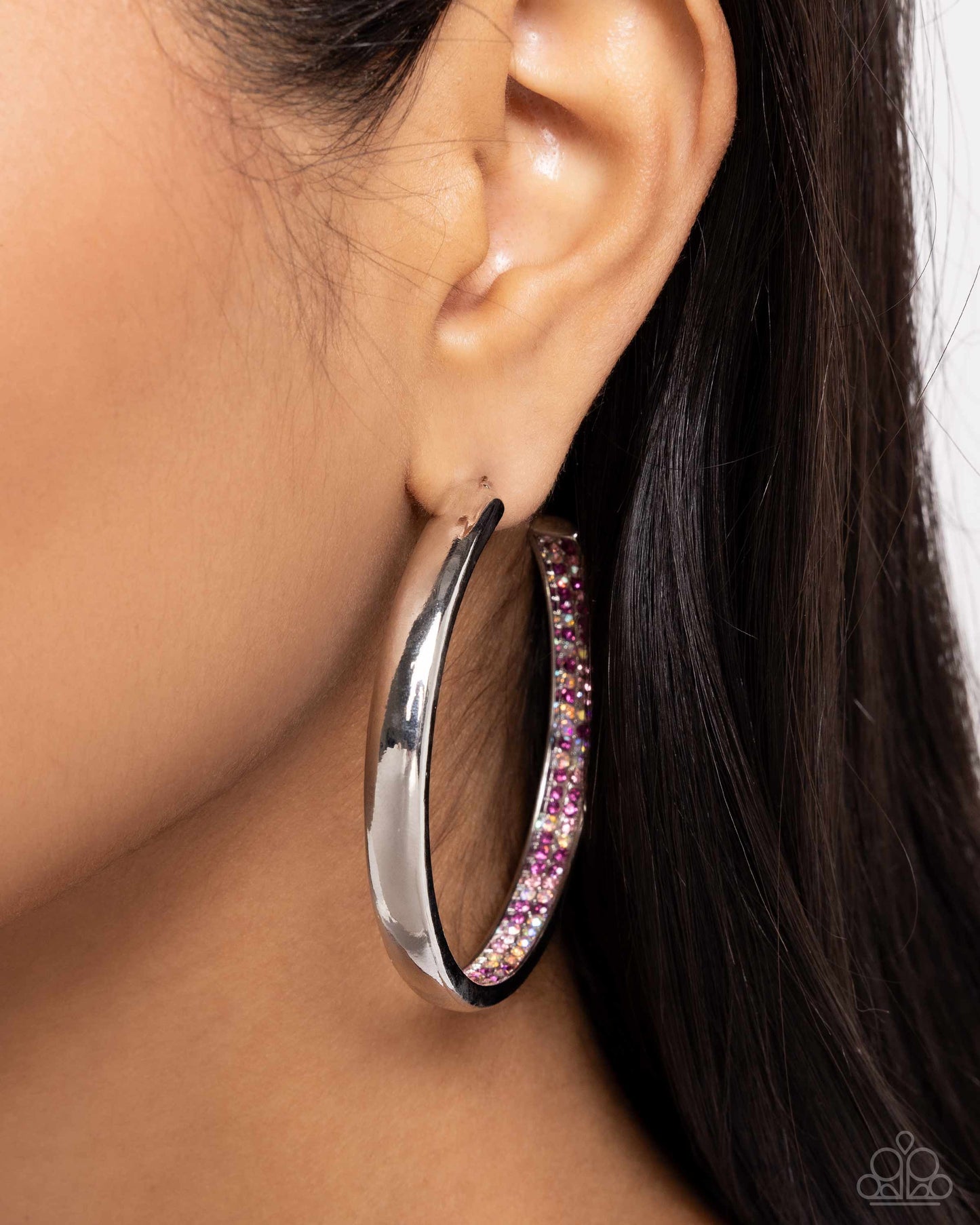 Proper Pizzazz - Pink Hoop Earrings