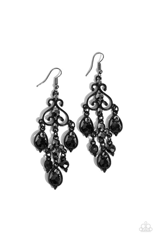 Regal Renovation - Black Earrings