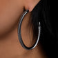 Roped in Radiance - Black Hoop Earring