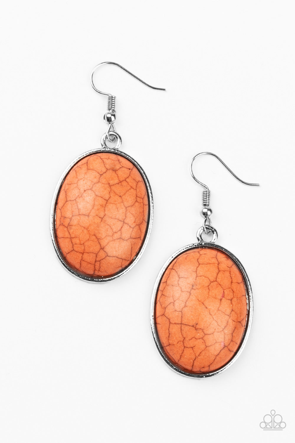 Serenely Sediment - Orange Earring