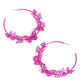 Shimmery Swarm - Pink Hoop Earrings