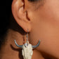 Southwestern Skull - White Earrings