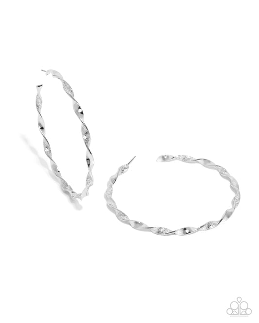 Steady Spirals - Silver Hoop Earrings