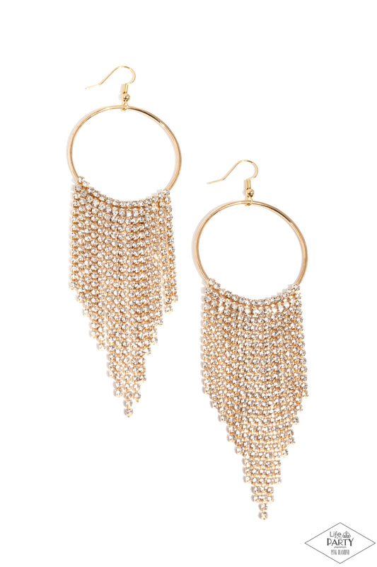 Streamlined Shimmer - Gold Earrings