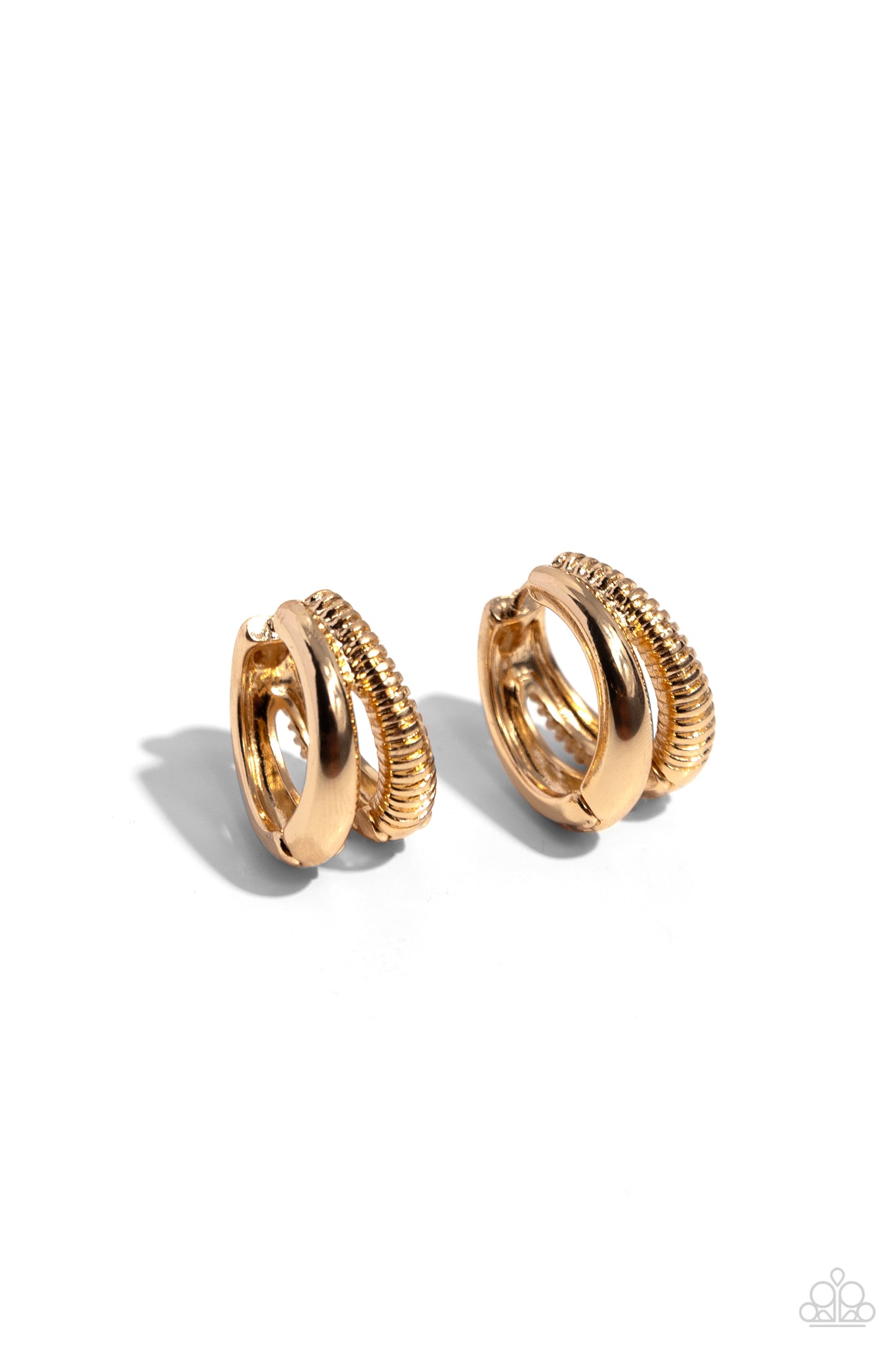 Textured Tremolo - Gold Hoop Earrings