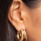 Textured Tremolo - Gold Hoop Earrings