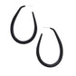 The Right Angle - Black Hoop Earrings