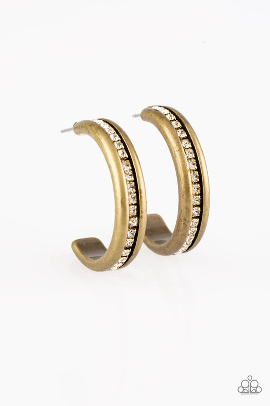 5th Avenue Fashionista Brass Hoop Earrings