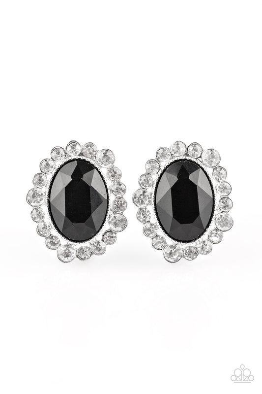 Hold Court Black Post Earring