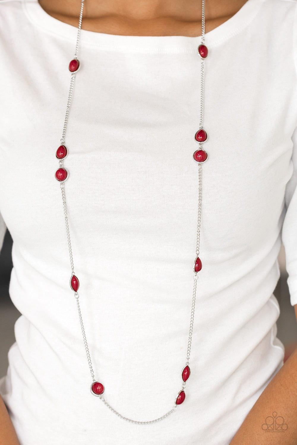 Pacific Piers Red Necklace