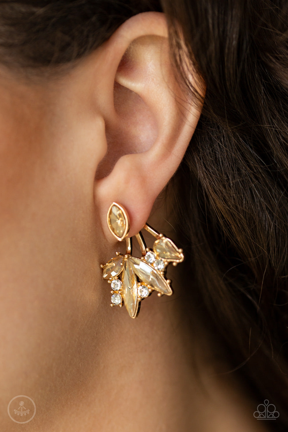 Deco Dynamite Gold Jacket Earring