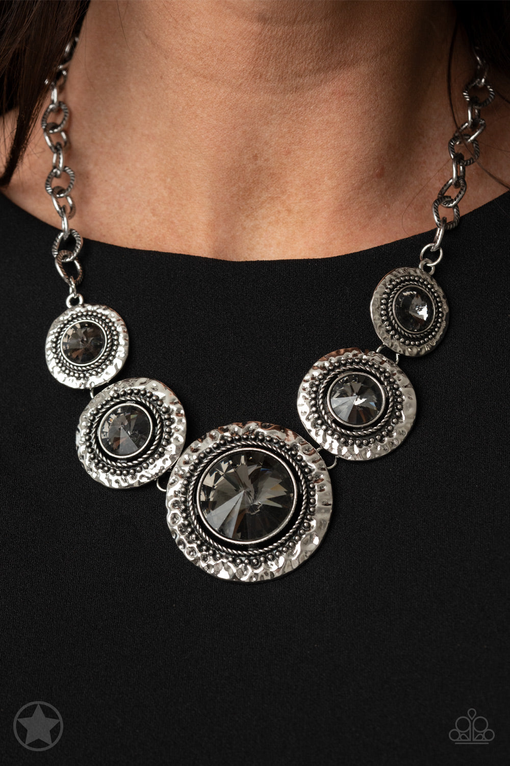 Global Glamour Silver Blockbuster Necklace