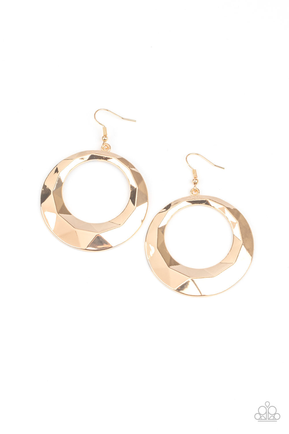 Fiercely Faceted Gold Earrings