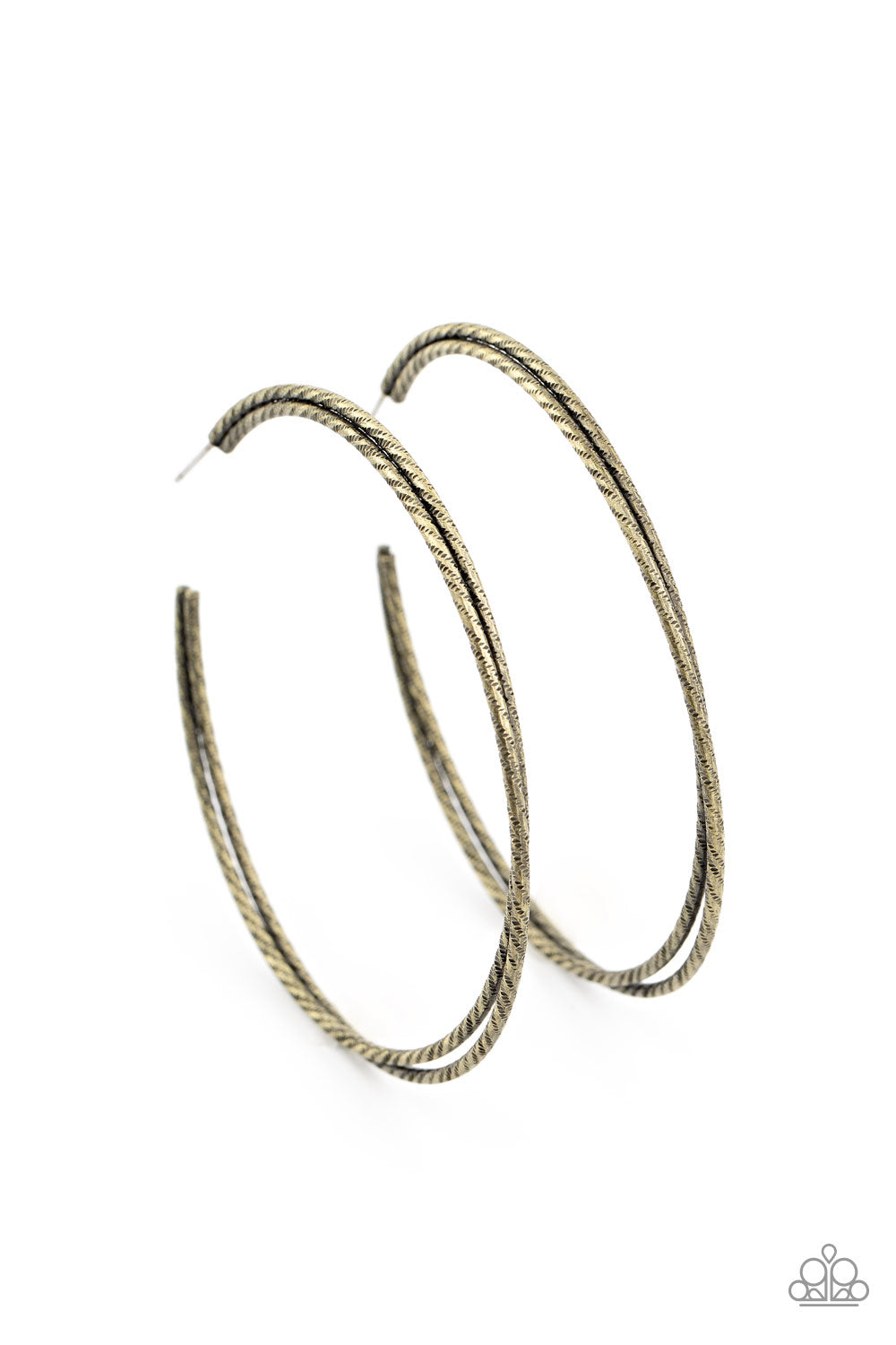 Curved Couture Brass Hoop Earring