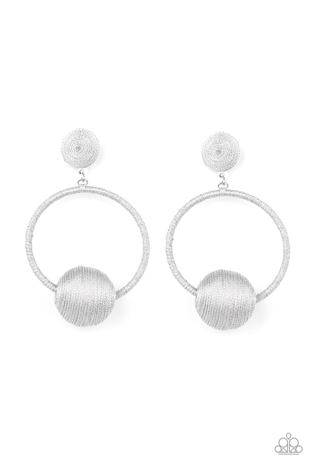 Social Sphere Silver Earring