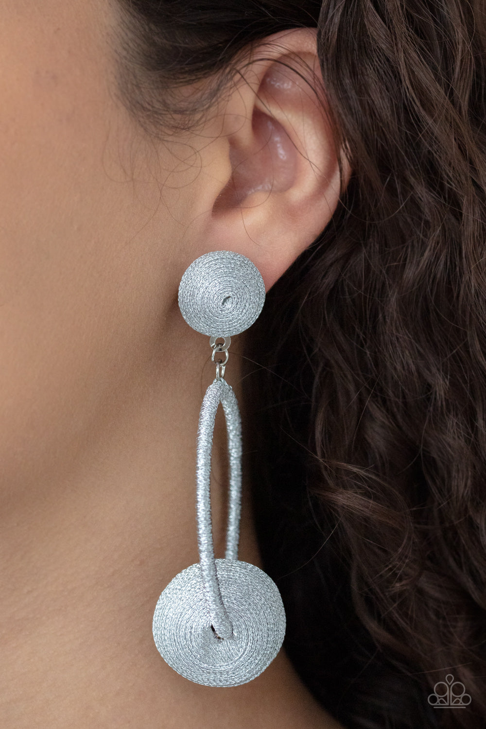 Social Sphere Silver Earring