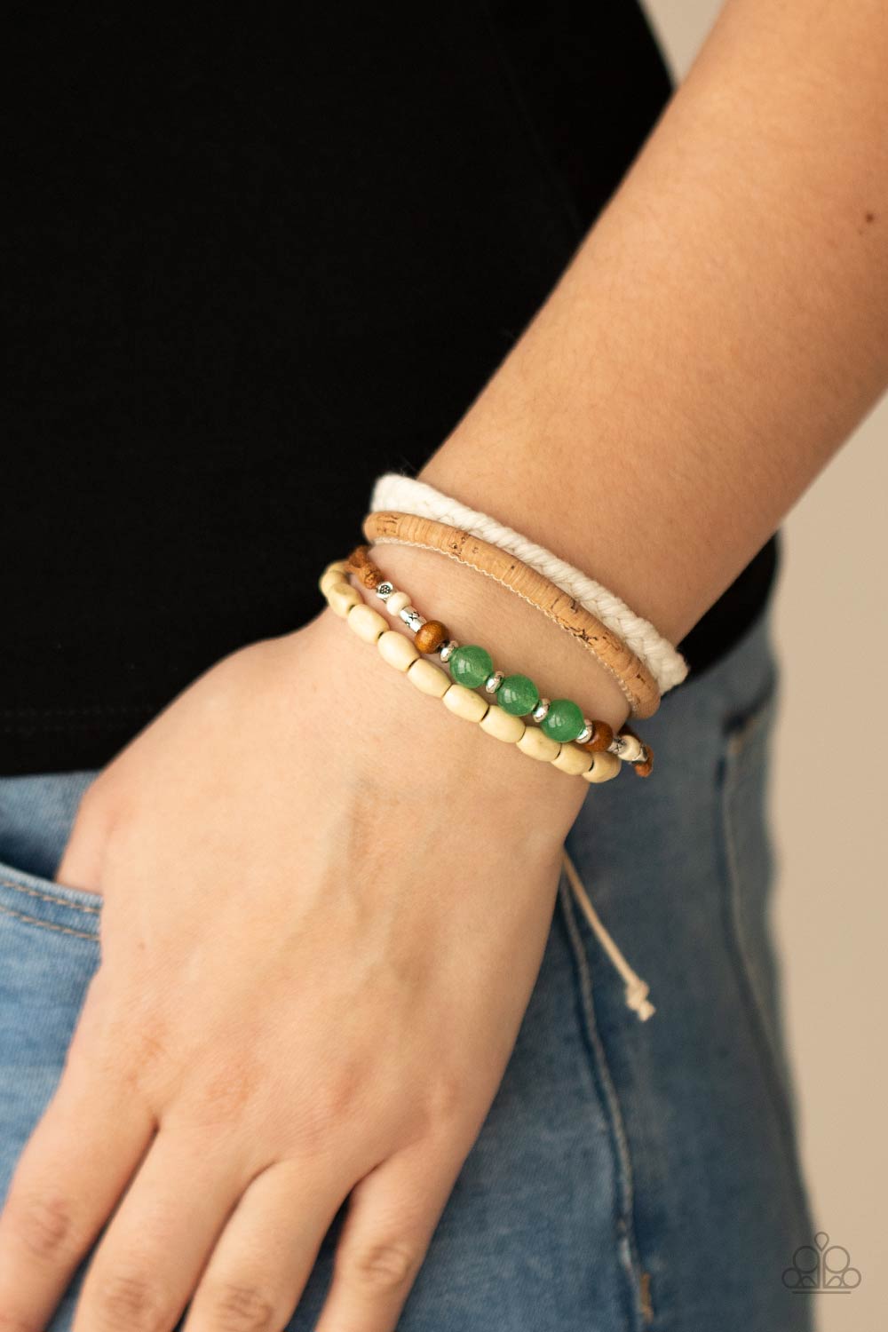 Natural-Born Navigator Green Bracelet