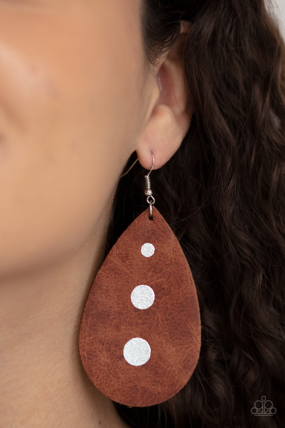 Rustic Torrent Brown Earring Paparazzi