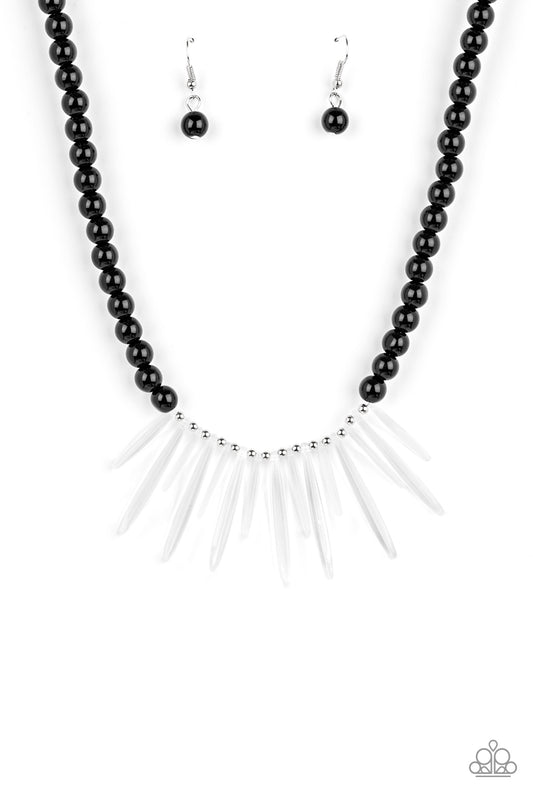 Icy Intimidation Black Necklace