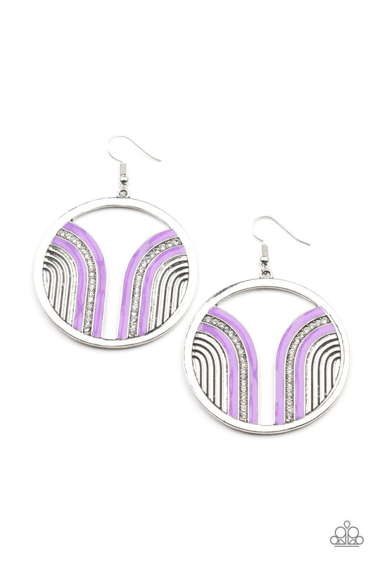 Delightfully Deco Purple Earring