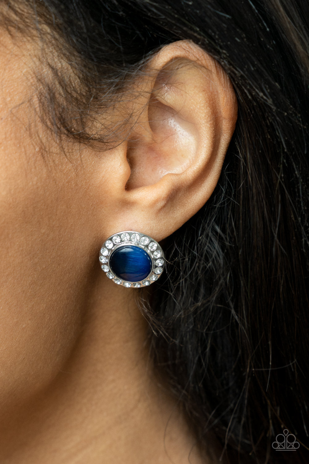 Glowing Dazzle Blue Post Earrings