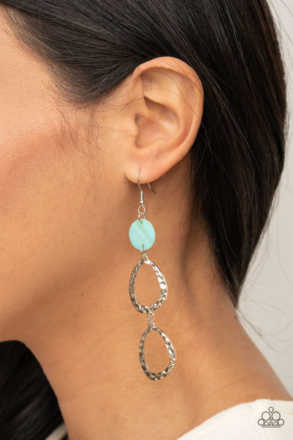 Surfside Shimmer Blue Earrings Paparazzi