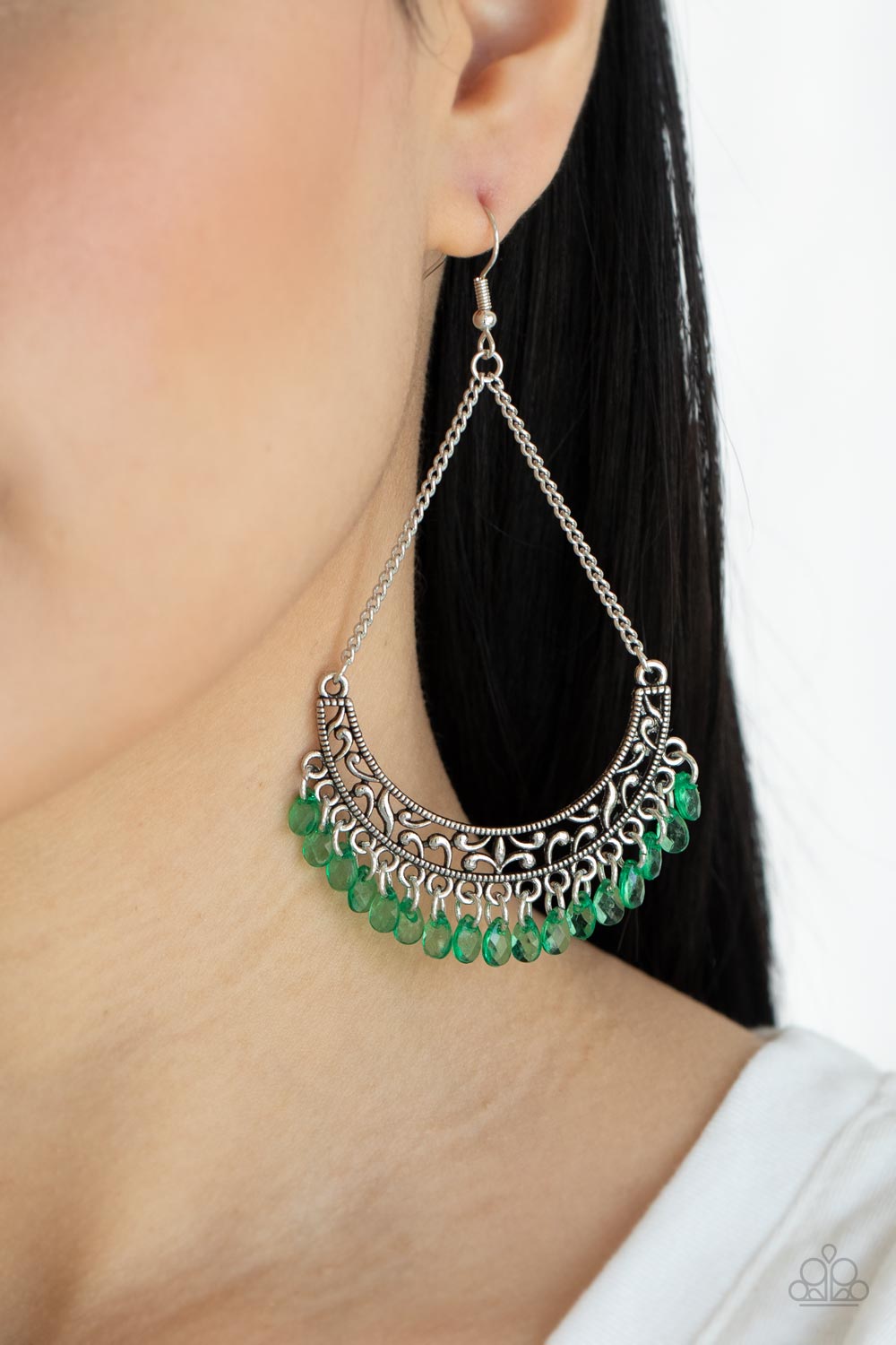 Orchard Odyssey Green Earrings