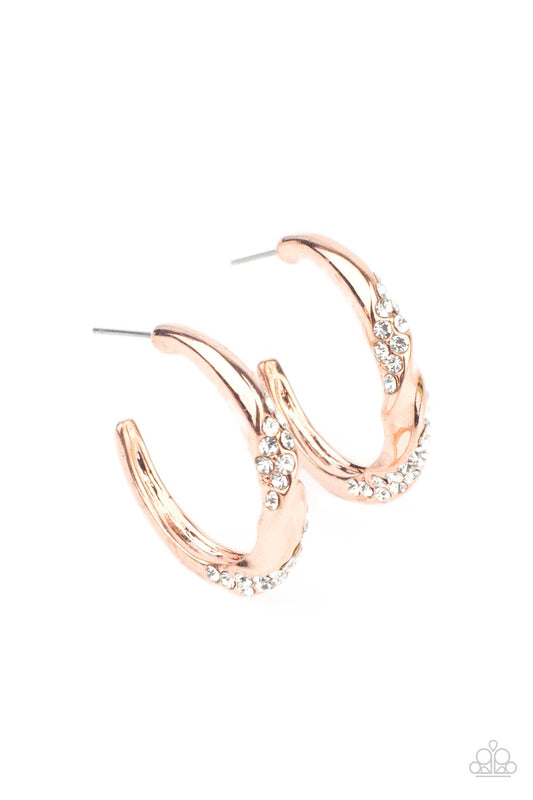 Paparazzi Subliminal Shimmer Copper Hoop Earring