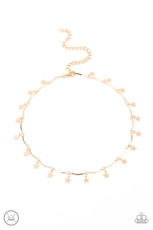 Little Miss Americana Gold Choker Necklace