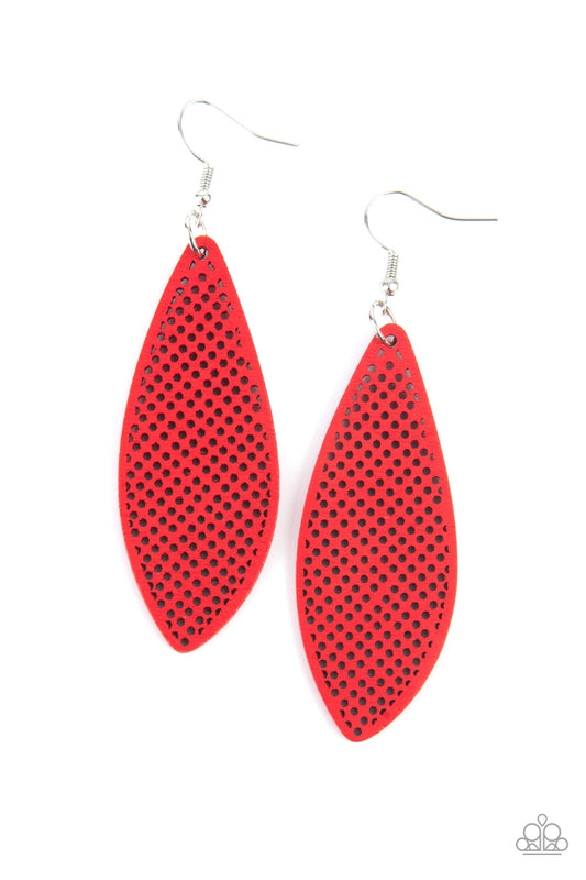 Surf Scene Red Earrings Paparazzi