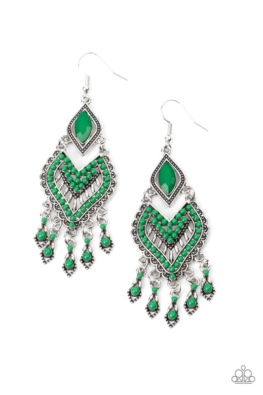 Dearly Debonair Green Earrings