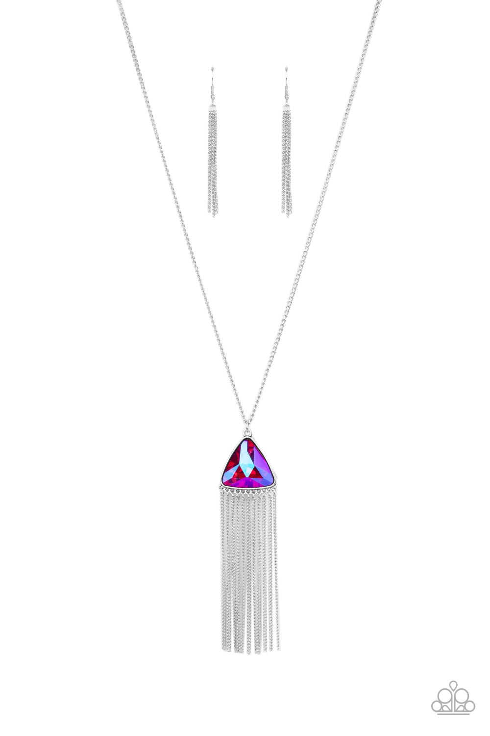 Proudly Prismatic Pink Necklace